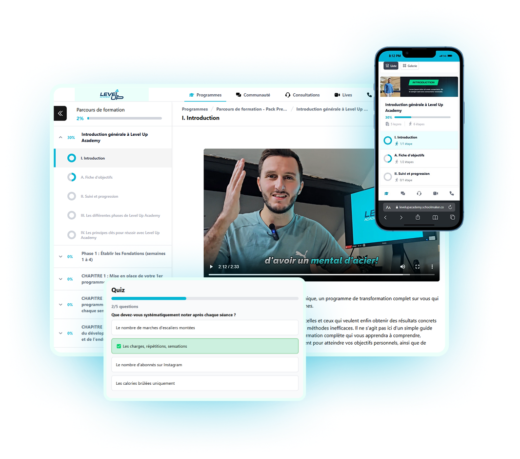 Level up academy, plateforme de formation e learning immersive
