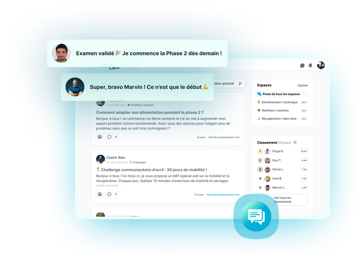 Comunauté active formation level up academy